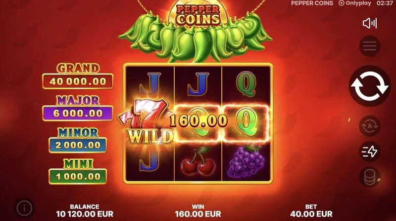 Pepper Coins - Wild y Combinación ganadora